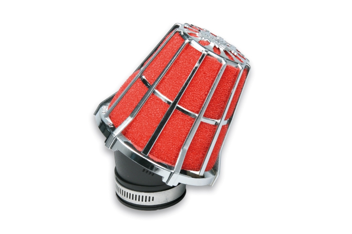 filtro aria red filter e5 con ø 48 per carburatori phf 30÷36 cromato